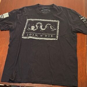 Grunt Style Black Graphic T-Shirt- join or die